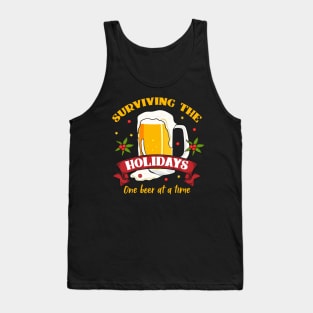 Aneisha Not So Ugly Christmas Beer Merry Xmas Pajama Tank Top